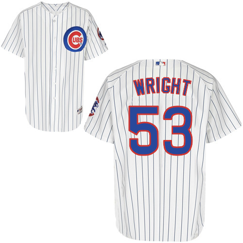 Wesley Wright #53 MLB Jersey-Chicago Cubs Men's Authentic Home White Cool Base Baseball Jersey